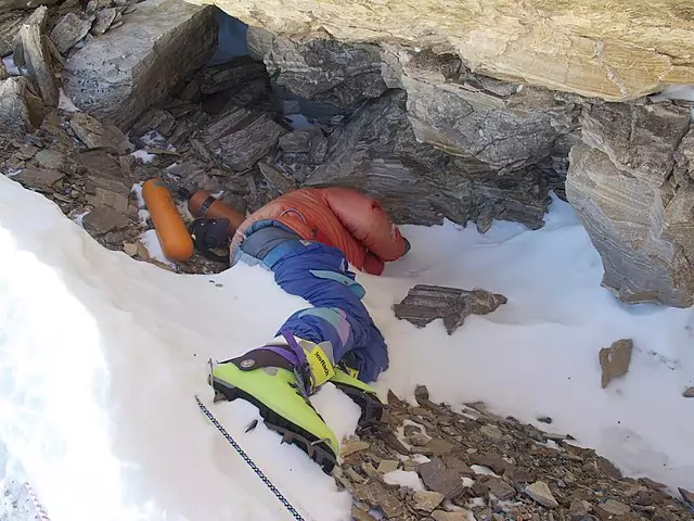 Green Boots Lichaam op Mount Everest