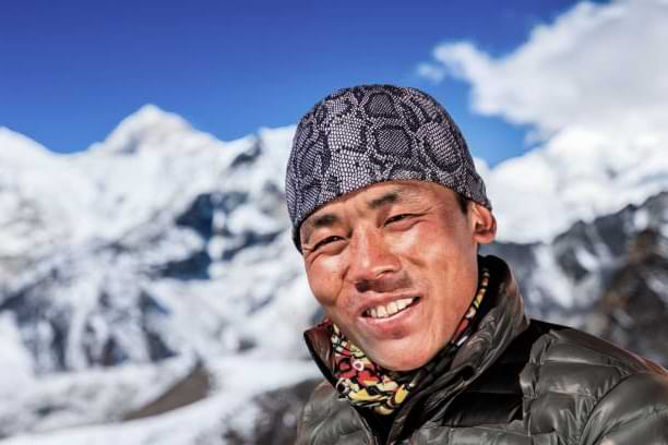 Sherpa bij Mount Everest