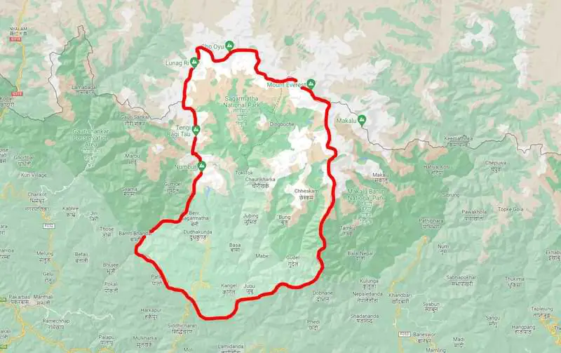 Solukhumbu regio in Nepal